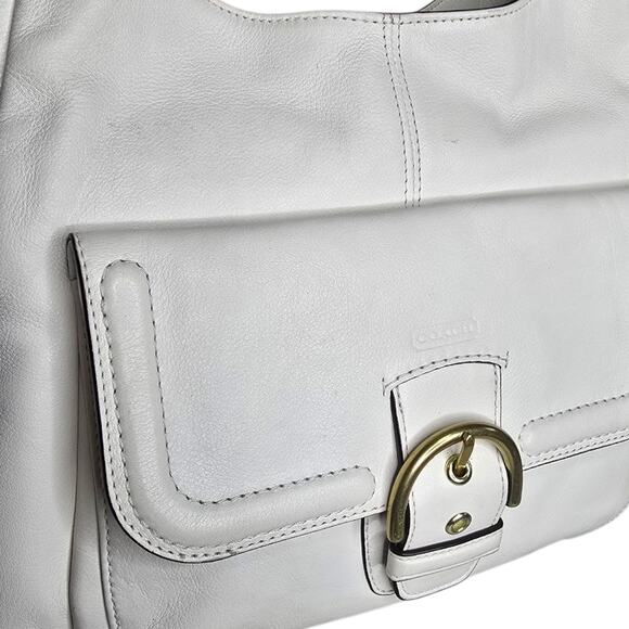 Coach Campbell Large Hobo White Leather F24686 - Picture 3 of 15